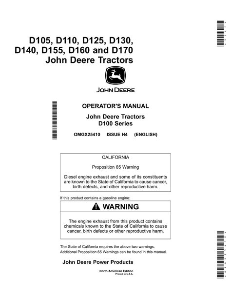 John deere d130 owners manual - Price: $50.00 $39.00. Categorized in. John Deere 130 Lawn and Garden Tractor Service Manual John Deere 130 Lawn and Garden Tractor Technical Manual TM1351 292 Pages in .pdf format 14.3 MB in .zip format for super fast downloads! This factory John Deere Service Manual Download will give you complete step-by-step information on repair, servicing ...
